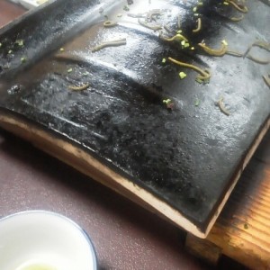 川棚温泉の元祖瓦そば「たかせ」の瓦そば食後